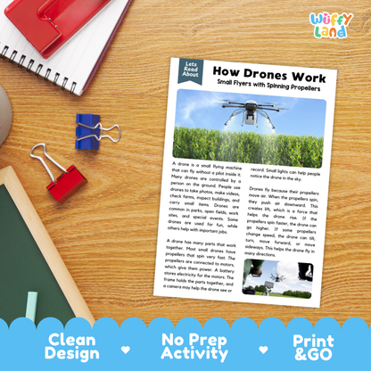 How Drones Work Reading Passage and Questions Printable Worksheets with Answer Key