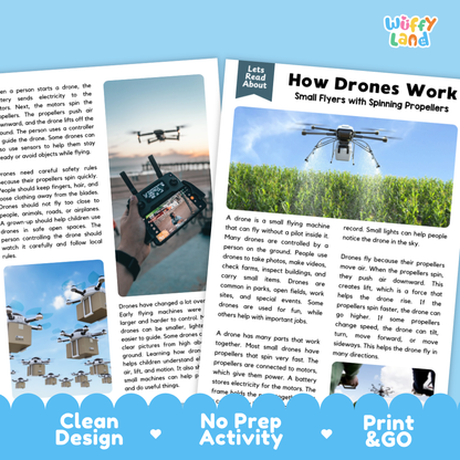 How Drones Work Reading Passage and Questions Printable Worksheets with Answer Key