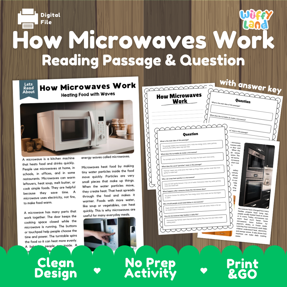 How Microwaves Work Reading Passage and Questions Worksheets
