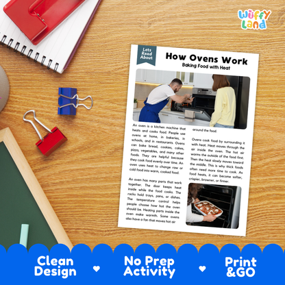 How Ovens Work Reading Passage and Questions Worksheets