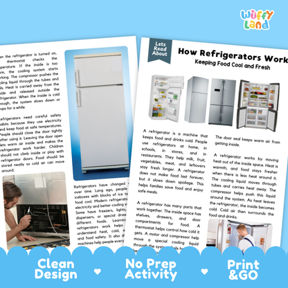 How Refrigerators Work Reading Passage and Questions Worksheets