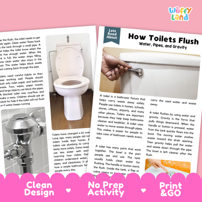 How Toilets Flush Reading Passage and Comprehension Questions Worksheets