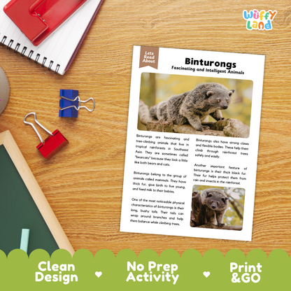 Howler Monkeys Reading Passage and Comprehension Questions Worksheets with Answer Key