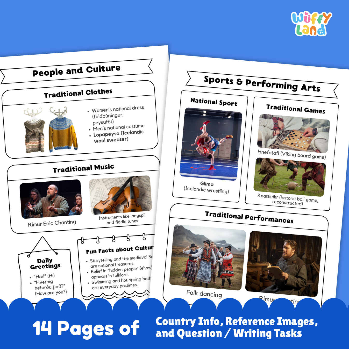 ICELAND Country Study | Geography Research Project & Printable Worksheets