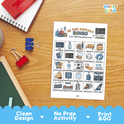 In The Airport Bingo Games Printable Travel Activities