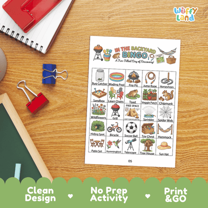 In The Backyard Bingo Games Printable Outdoor Activities