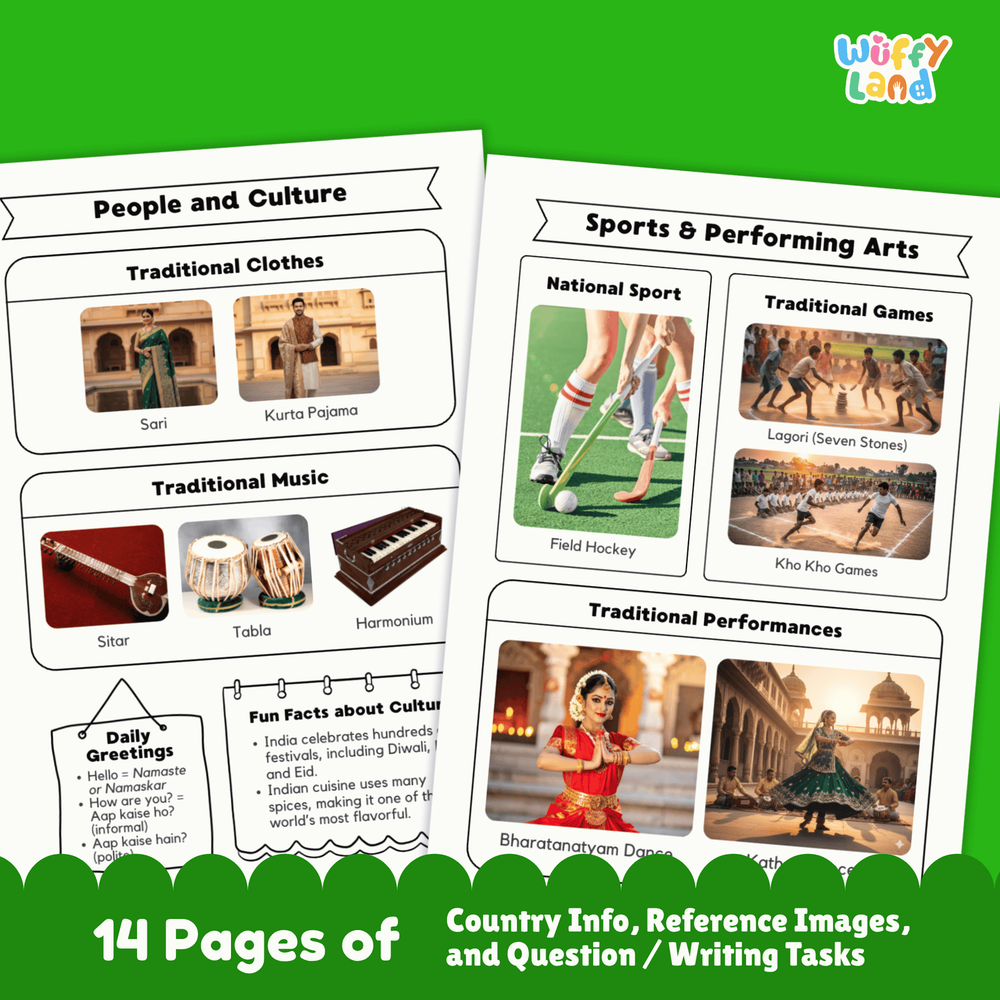 INDIA Country Research Project | Asia Printable Geography Worksheets