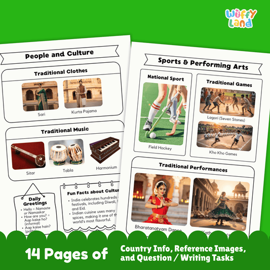 INDIA Country Research Project | Asia Printable Geography Worksheets