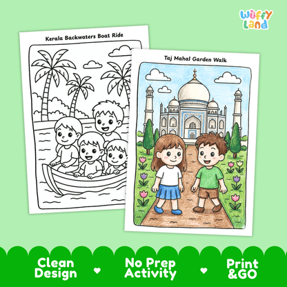 India Geography Coloring Pages - 11 Pages - World Geography No Prep Activity