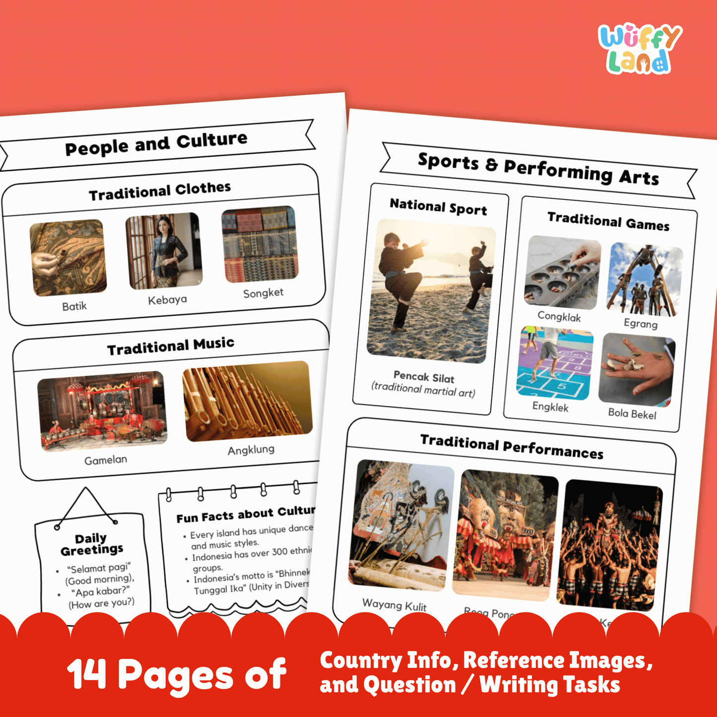 INDONESIA Country Research Project - Asia Printable Geography Social Study