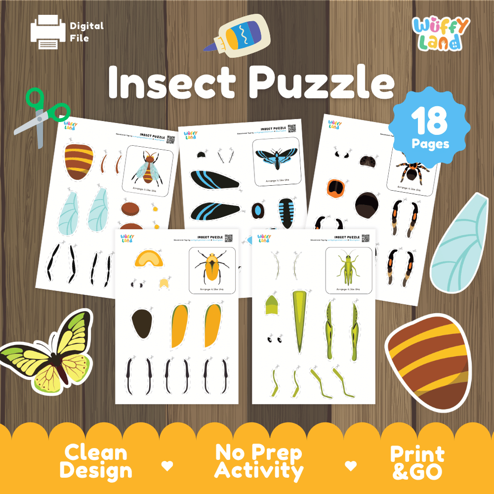 Insect Puzzle – Printable Bug-Themed Activity Sheets