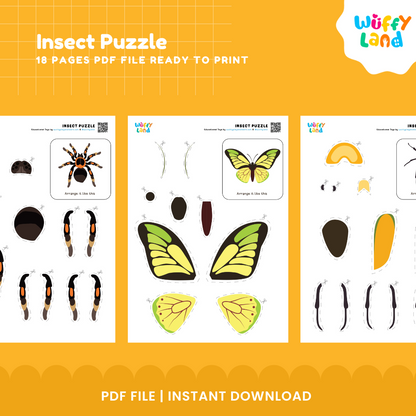 Insect Puzzle – Printable Bug-Themed Activity Sheets