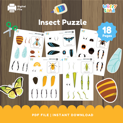 Insect Puzzle – Printable Bug-Themed Activity Sheets