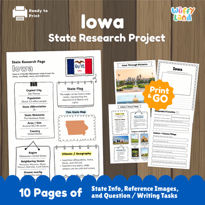 Iowa State Research Project Worksheets and Activity Pages