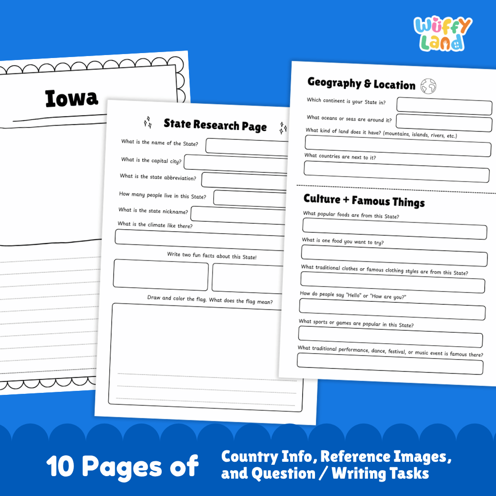 Iowa State Research Project Worksheets and Activity Pages