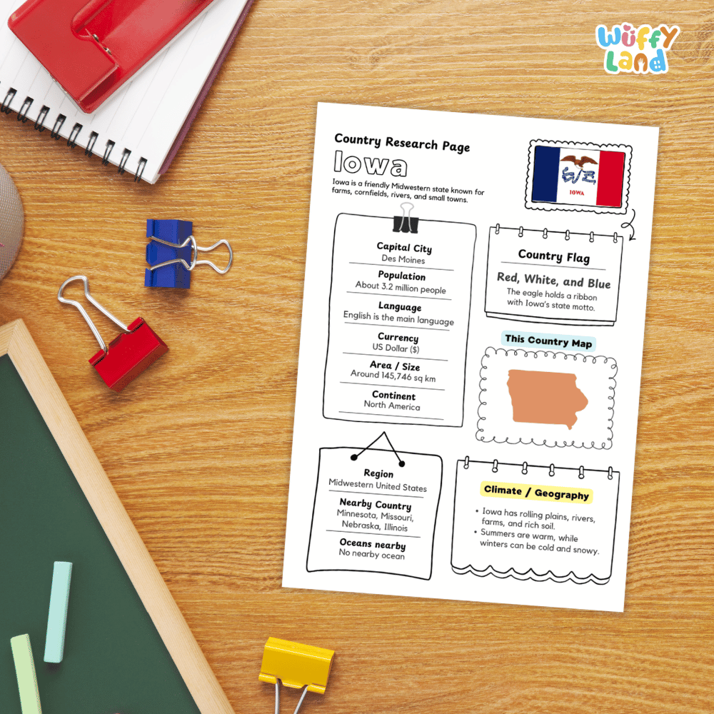 Iowa State Research Project Worksheets and Activity Pages