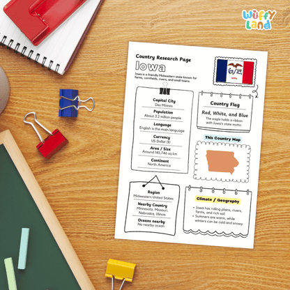 Iowa State Research Project Worksheets and Activity Pages