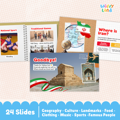 Iran Country Study Kid Friendly Geography & Culture PDF Slides