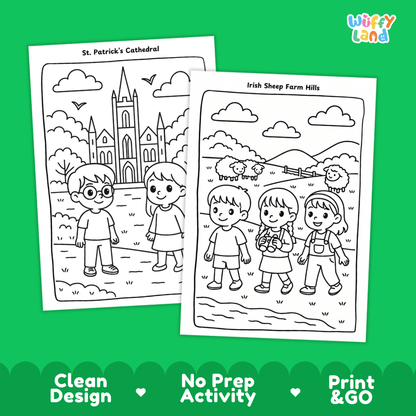 Ireland Geography Coloring Pages Worksheets