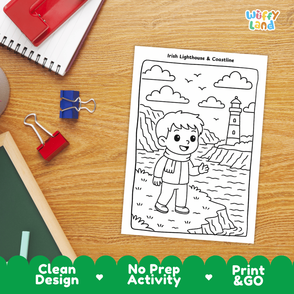 Ireland Geography Coloring Pages Worksheets