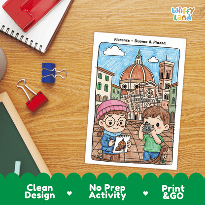 Italy Geography Coloring Pages - 11 Pages - World Geography No Prep Activity