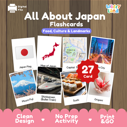 Japan Country Study Geography Activity Bundle Flashcards Worksheets