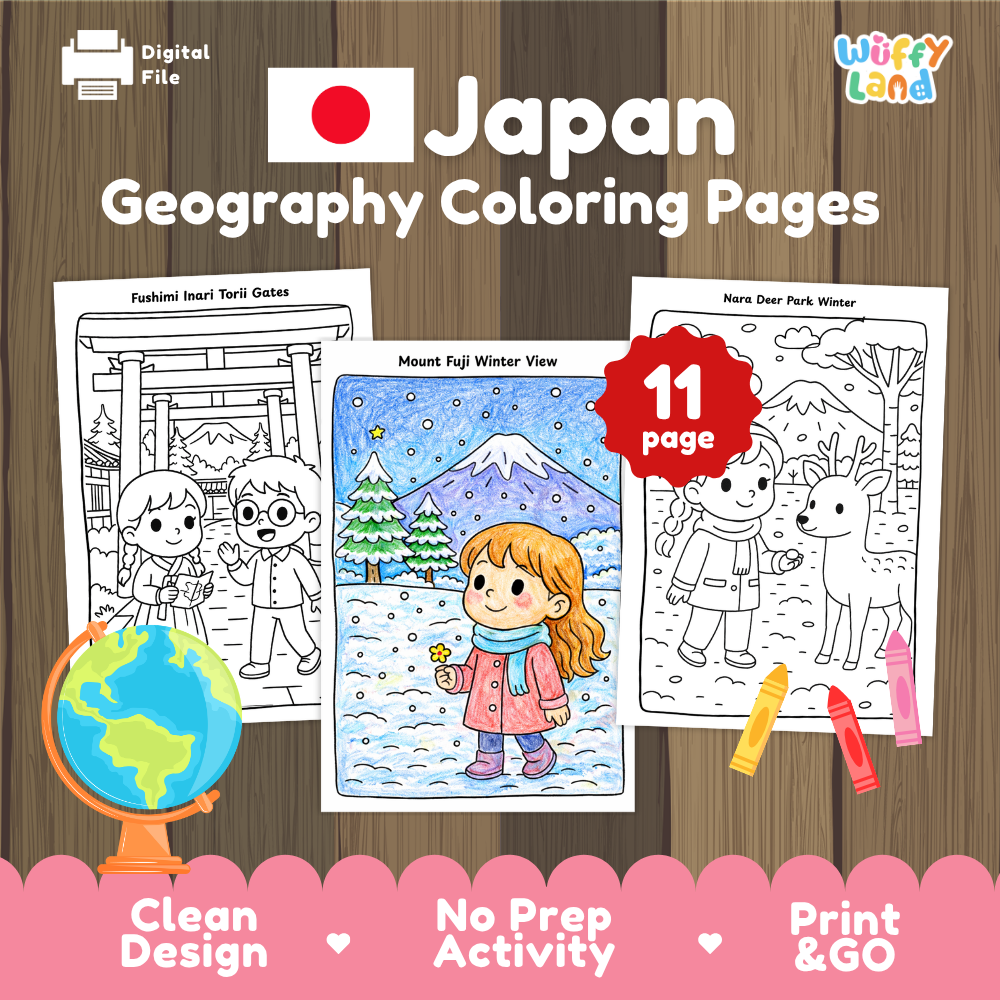 Japan Country Study Geography Activity Bundle Flashcards Worksheets