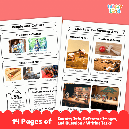 JAPAN Country Research Project | Asia Printable Geography Worksheets