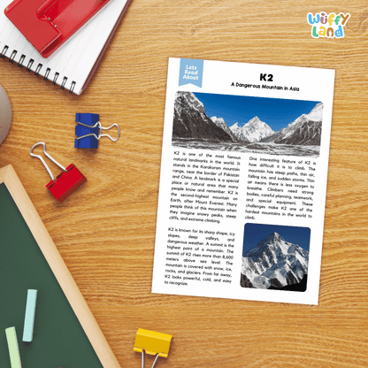 K2 Landmark Reading Passages and Comprehension Worksheets