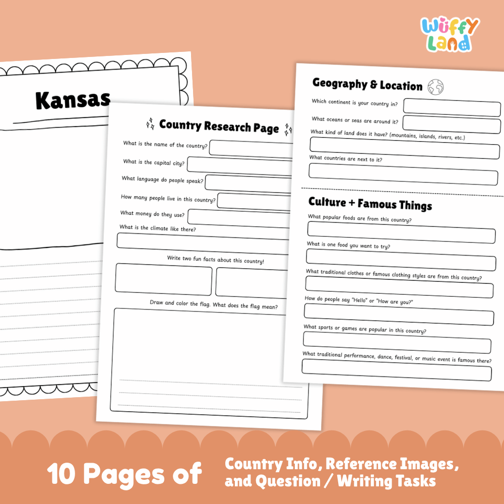 Kansas State Research Project Worksheets and Activity Pages