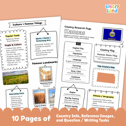 Kansas State Research Project Worksheets and Activity Pages