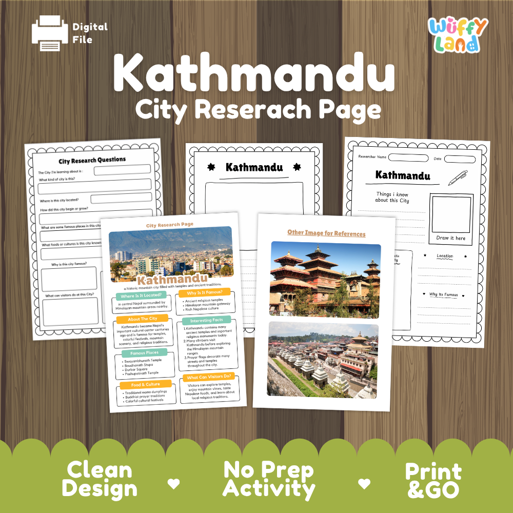 Kathmandu City Research Worksheets and Fact Sheet