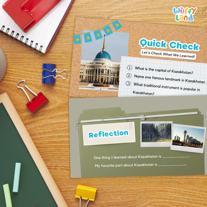 Kazakhstan Country Study Kid Friendly Geography & Culture PDF Slides