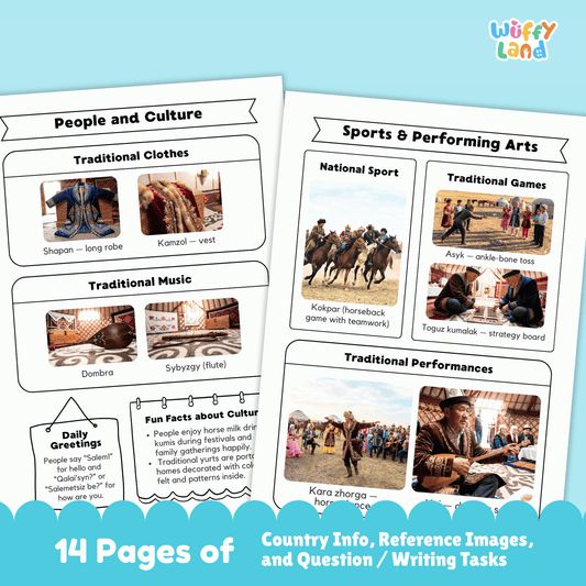 Kazakhstan Country Study | Central Asia Geography Research Project & Worksheets