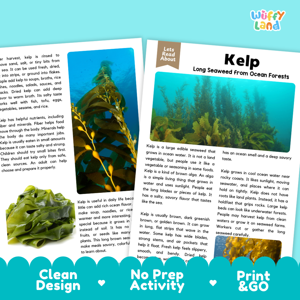 Teacher answer key page showing complete question solutions for kelp reading comprehension practice