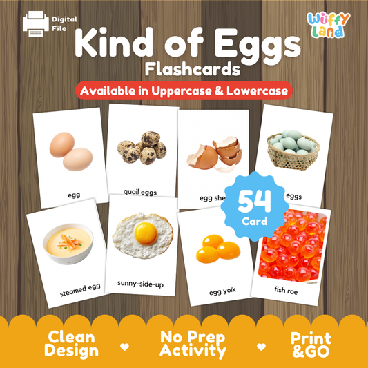 Kind of Eggs Flashcards Printable Cards for Early Elementary
