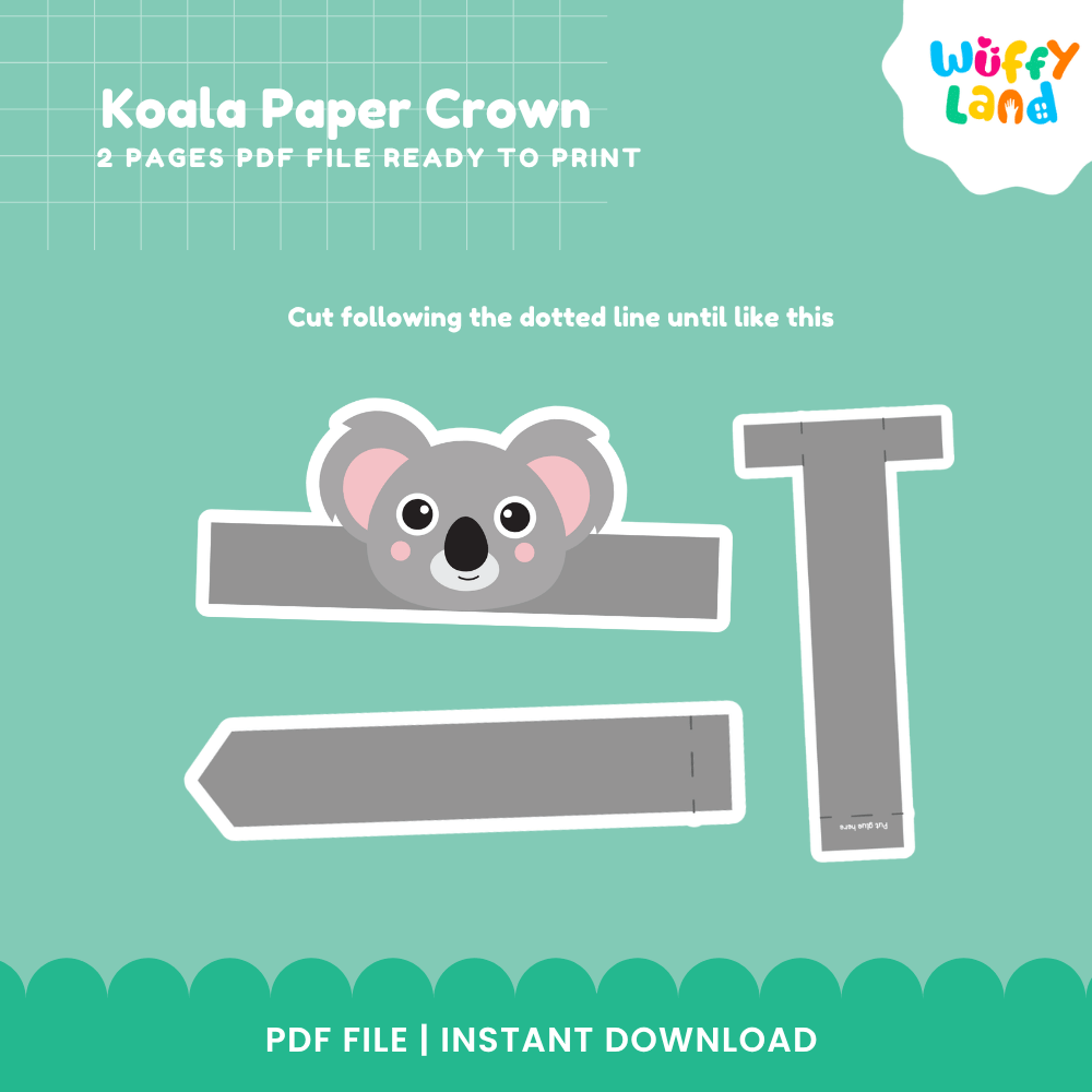 Koala Paper Crown Craft Printable Activity Worksheets