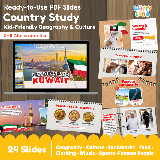 Kuwait Country Study Kid Friendly Geography & Culture PDF Slides