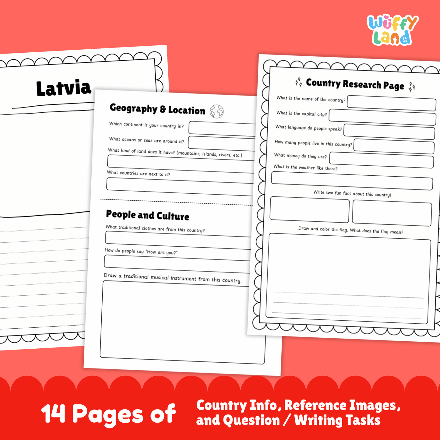 LATVIA Country Study | Geography Research Project & Printable Worksheets