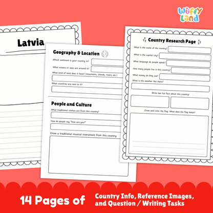LATVIA Country Study | Geography Research Project & Printable Worksheets