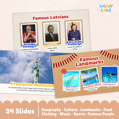 Latvia Country Study Kid Friendly Geography & Culture PDF Slides
