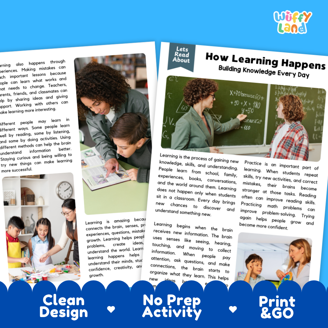 Complete teacher answer key worksheet providing detailed model responses for learning comprehension questions