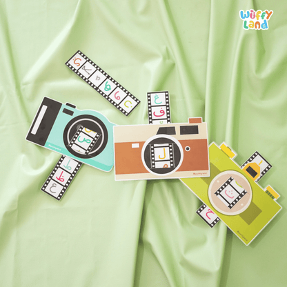 Learning Arabic Letter Camera Craft Printable Activity Worksheets