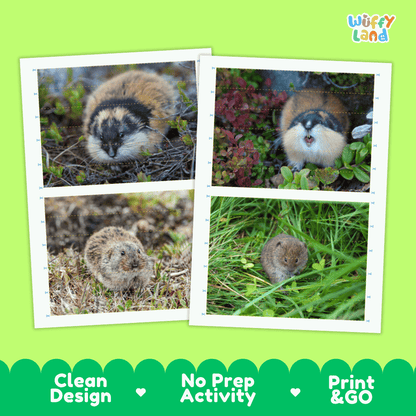 Lemming Cut and Match Activity Printables Worksheets
