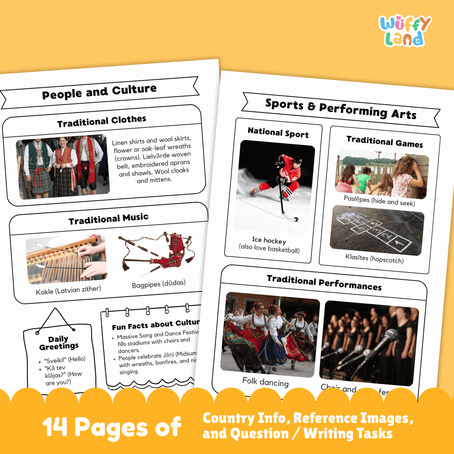 LITHUANIA Country Study | Geography Research Project & Printable Worksheets