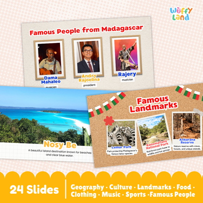 Madagascar Country Study Kid Friendly Geography & Culture PDF Slides