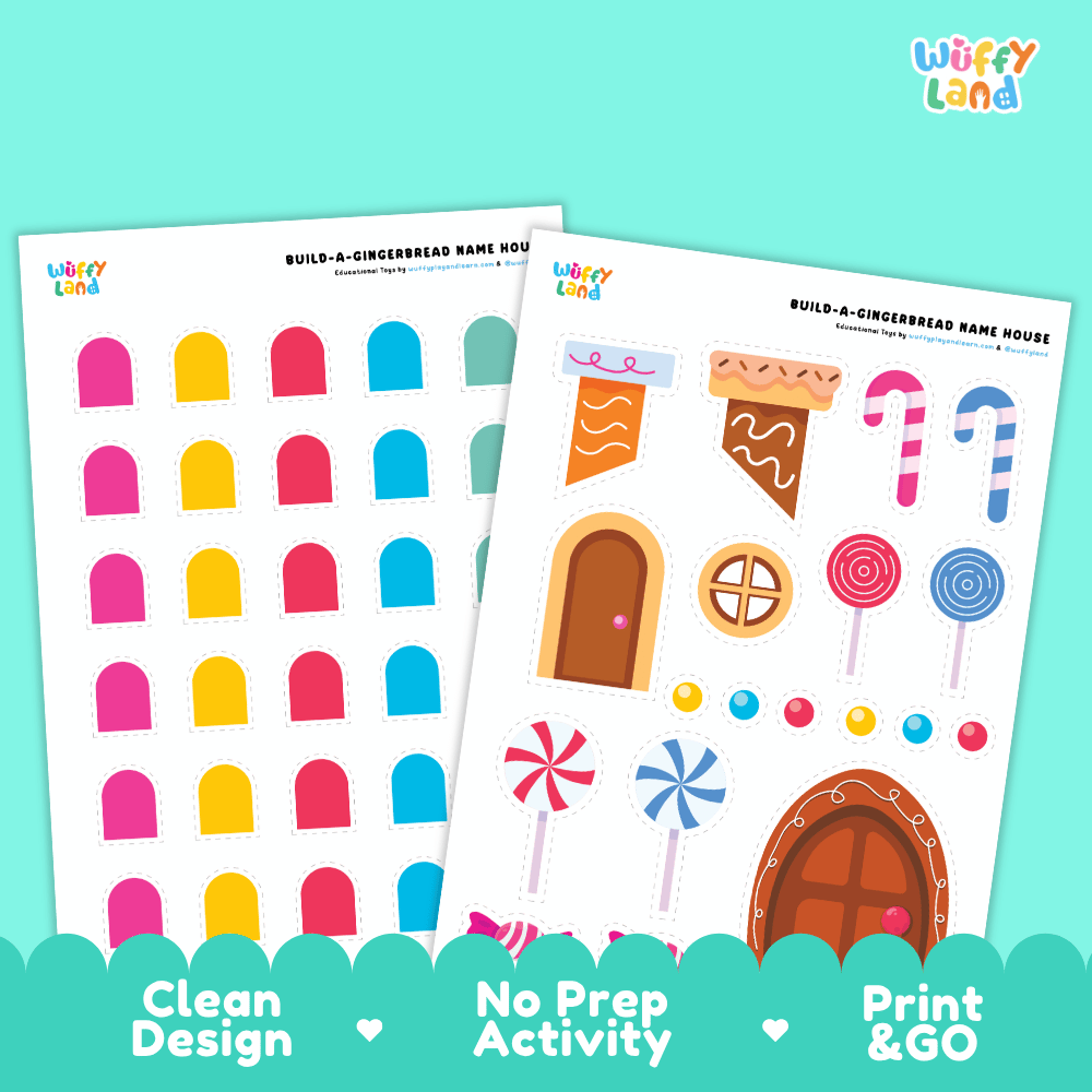 Make Your Own Gingerbread House Craft Printable Activity Worksheets