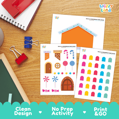 Make Your Own Gingerbread House Craft Printable Activity Worksheets