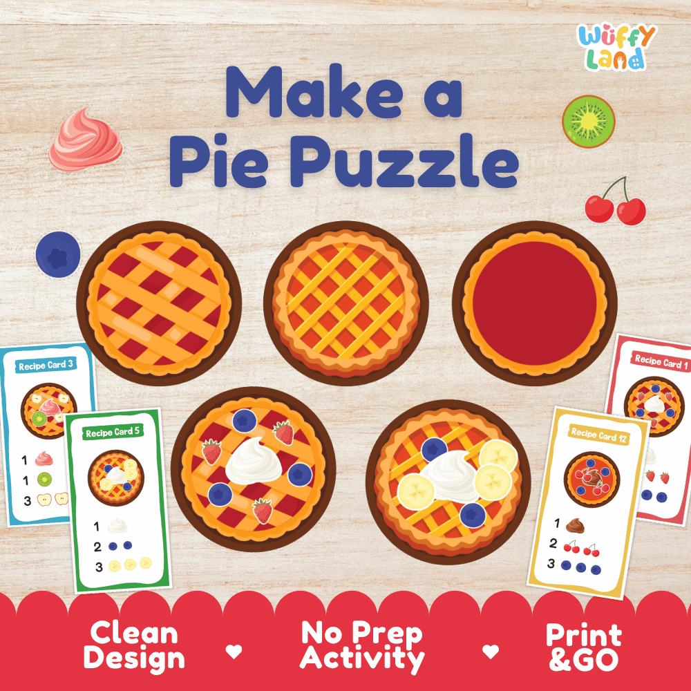 Make a Pie Puzzle Activity Printable Worksheets