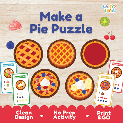 Make a Pie Puzzle Activity Printable Worksheets